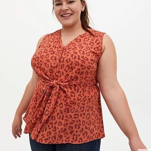 Orange Leopard Top